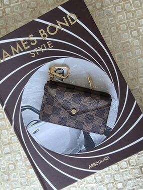 Louis Vuitton Recto Verso Card Holder in Brown & Red